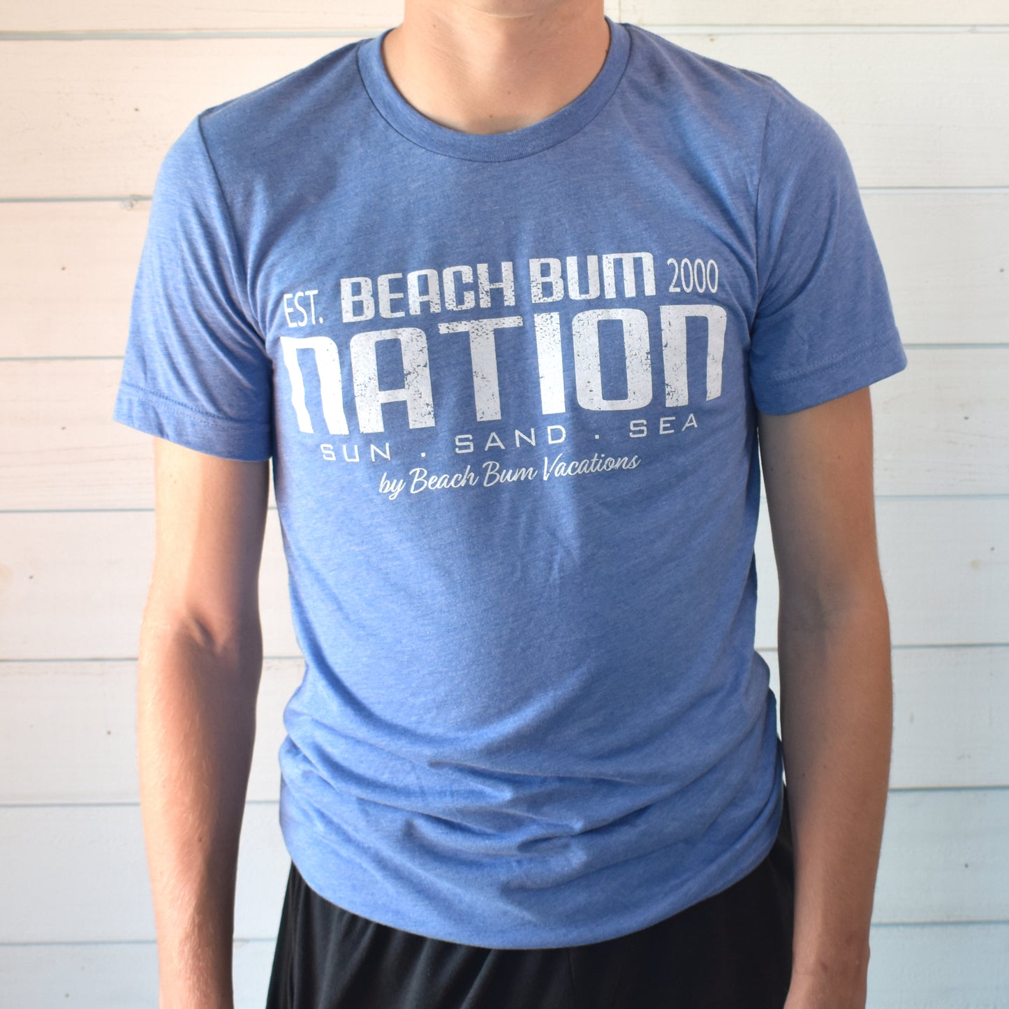 Tri-blend Travel Tee - Light Blue