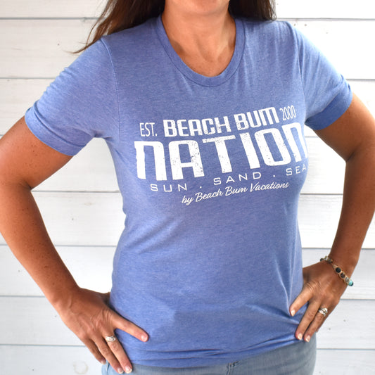 Tri-blend Travel Tee - Light Blue