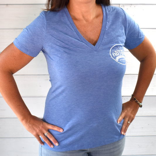 V-Neck T-shirt - Aqua