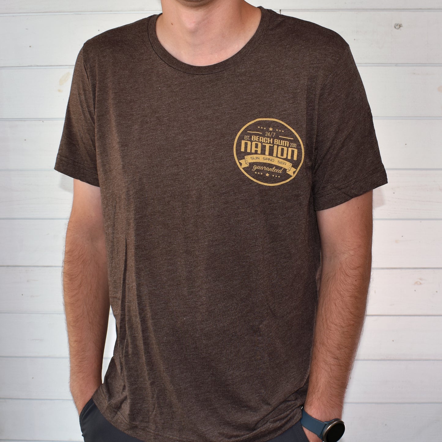 Tri-blend Travel Tee - Brown