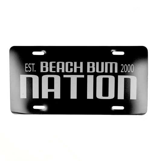 Beach Bum Nation License Plate