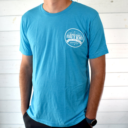 Tri-Blend Travel Tee - Aqua