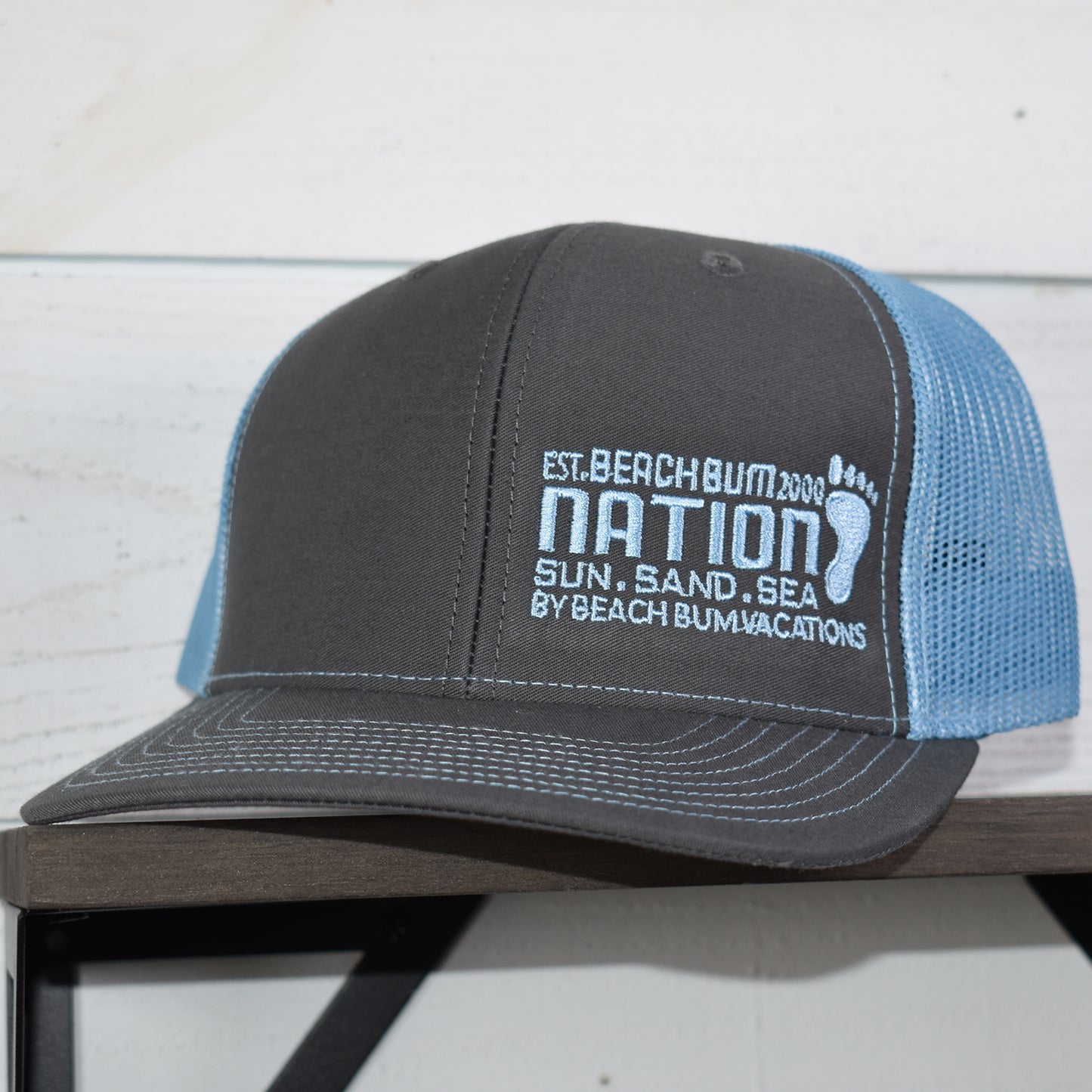 Structured Snapback Hat - Gray/Blue
